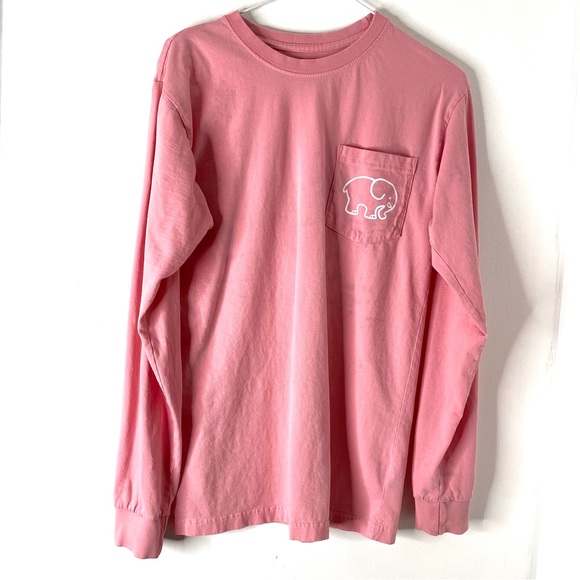 ivory ella Pink Graphic Pocket Long Sleeve Tee - Picture 1 of 9